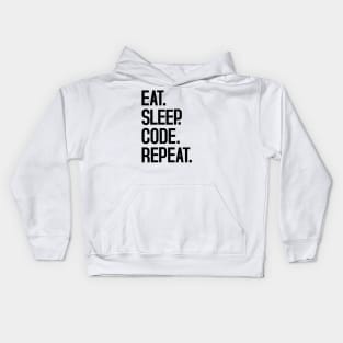 EAT. SLEEP. CODE. REPEAT. Kids Hoodie